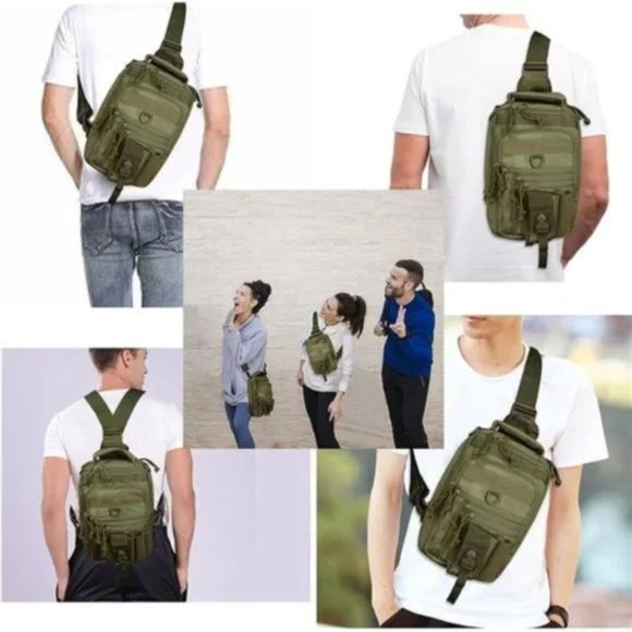 Waterproof Chest Bag, Convertible Backpack Green - Picture 5 of 8